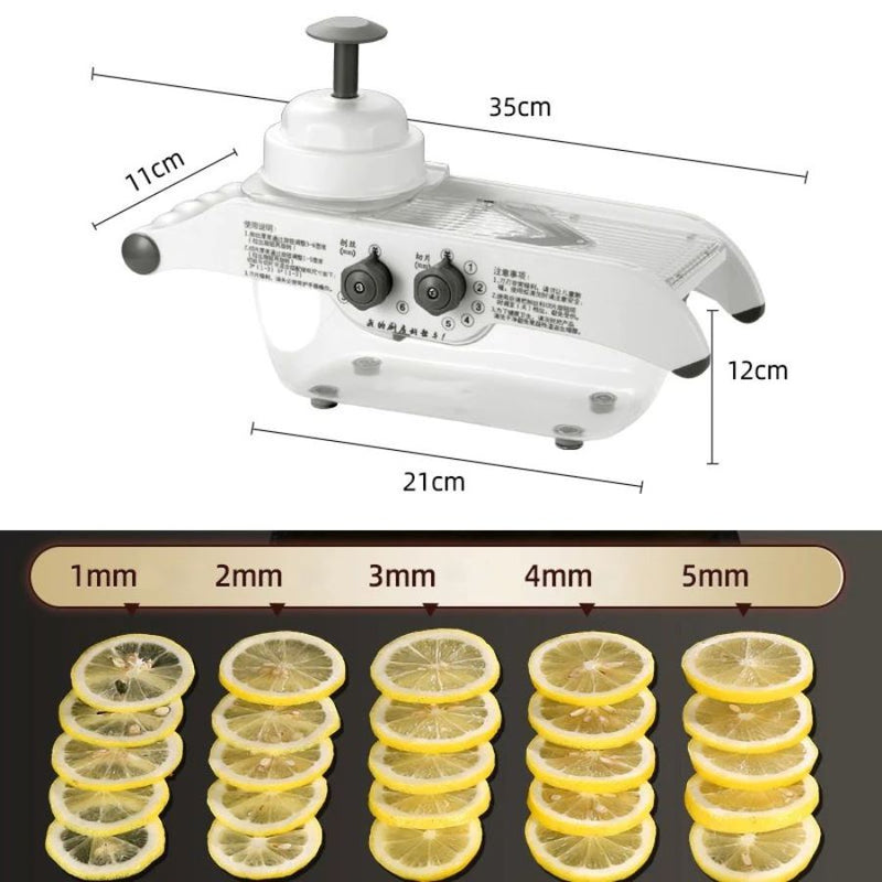 Fatiador Multifuncional de Limão e Vegetais – Cortador Rápido e Seguro