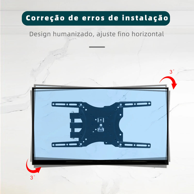 Suporte Multifuncional de TV Articulado – Ajuste Livre e Instalação Fácil