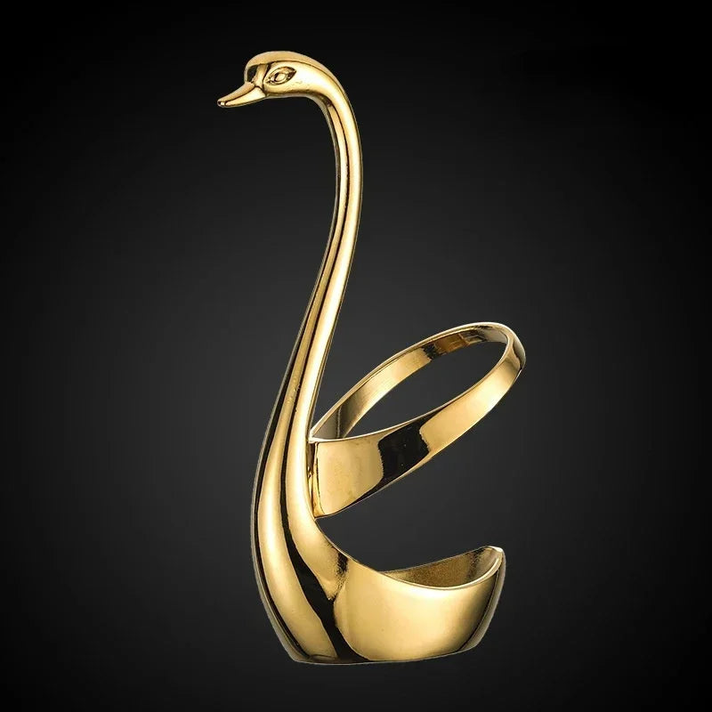 Suporte de Talheres Cisne com Colheres e Garfos – Elegância e Praticidade na Sua Mesa